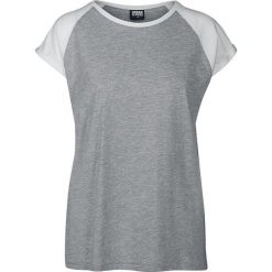 Urban Classics Ladies Contrast Raglan Tee Koszulka damska odcienie szarego/biały. Szare koszulki damskie marki Urban Classics, xl, bez wzorów, z okrągłym kołnierzem, bez rękawów. Za 49,90 zł.