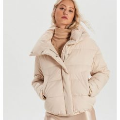 Kurtka puffer - Kremowy. Białe kurtki damskie Cropp, xl, bez wzorów, bez kaptura. Za 159,99 zł.
