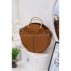 Torebka Camel LISA. Brązowe torebki klasyczne damskie Modaforyou, w paski, małe, bez dodatków. Za 109,00 zł.