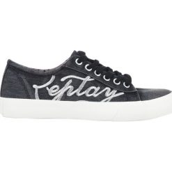 Replay Shina Tenisówki Czarny. Czarne trampki i tenisówki damskie Replay, z haftami, z materiału, bez zapięcia. Za 343,95 zł.