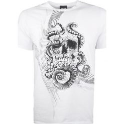 Just Cavalli T-shirt "Skull Print". T-shirty męskie Roberto Cavalli, z nadrukiem, z bawełny, z okrągłym kołnierzem. Za 199,00 zł.