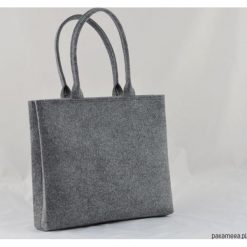 Torebki klasyczne damskie: Torba na ramię – Szara z suwakiem