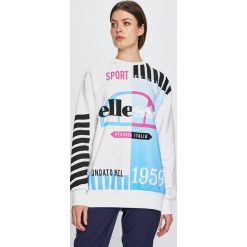 Ellesse - Bluza. Białe bluzy damskie Ellesse, s, z nadrukiem, z bawełny, bez rękawów, bez kaptura. W wyprzedaży za 159,90 zł.