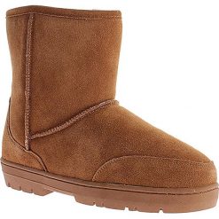 Buty zimowe męskie: Skórzane botki zimowe „Rocheuses” w kolorze brązowym