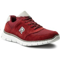 Półbuty RIEKER - B4840-35 Rot. Czerwone półbuty męskie Rieker, na co dzień, bez wzorów, z zamszu, bez zapięcia. W wyprzedaży za 189,00 zł.
