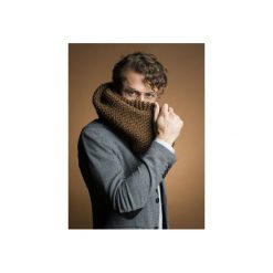 Epicki komin #brązowy. Pomarańczowe szaliki męskie marki B.muszyński, bez wzorów, eleganckie. Za 250,00 zł.