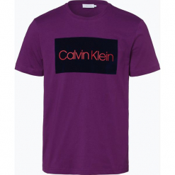 Calvin Klein - T-shirt męski, lila. Fioletowe t-shirty męskie Calvin Klein, xl, z nadrukiem, bez kołnierzyka. Za 229,95 zł.