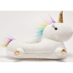 Kapcie Unicorn - Wielobarwn. Szare kapcie damskie marki House, bez wzorów. Za 59,99 zł.