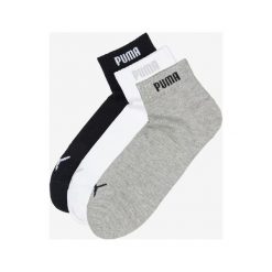 Puma 3-pack Skarpetki Czarny Biały Szary. Szare skarpetki damskie Puma, bez wzorów, z elastanu. Za 33,95 zł.