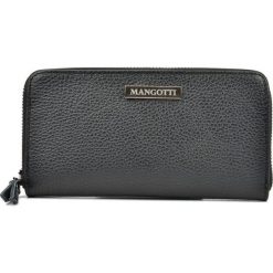 Mangotti portfel damski SS19 MG 1138 czarny. Czarne portfele damskie Mangotti, bez wzorów, ze skóry. Za 399,00 zł.