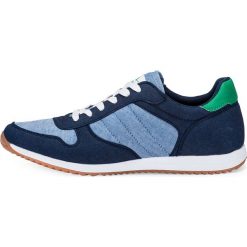BUTY MĘSKIE SPORTOWE SNEAKERSY T236 - GRANATOWE. Niebieskie halówki męskie marki Inny, z materiału. Za 99,00 zł.