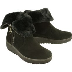IGI&CO 8796 1/00 TEX nero, botki damskie. Koturny damskie IGI&CO, ze skóry, bez obcasa, na koturnie, na zamek. Za 479,00 zł.