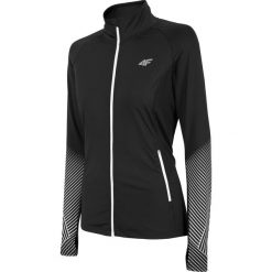 Bluza do biegania damska BLDF100 - głęboka czerń. Czarne bluzy damskie marki 4f, s, bez wzorów, z dzianiny, bez rękawów, bez kaptura. Za 199,99 zł.