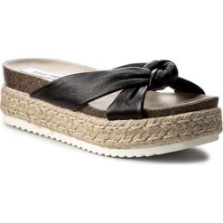 Espadryle STEVE MADDEN - Danea Slipper 91000338-0S0-10001-01001 Black. Czarne espadryle damskie marki Steve Madden, w paski, ze skóry, na wysokim obcasie. W wyprzedaży za 289,00 zł.