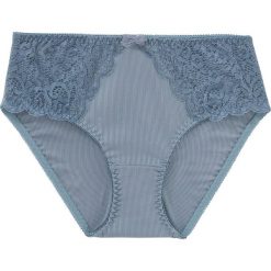 Figi maxi bonprix niebieski dymny. Niebieskie majtki damskie bonprix, bez wzorów, z koronki. Za 34,99 zł.