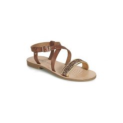 Sandały Dziecko Geox J SANDAL VIOLETTE GI. Pomarańczowe sandały dziewczęce Geox, bez zapięcia. Za 259,00 zł.