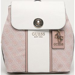 Guess Jeans - Plecak. Szare plecaki damskie Guess Jeans, z aplikacjami, z bawełny. Za 629,90 zł.
