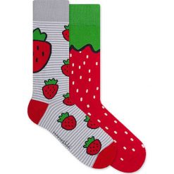 Nanushki - Skarpetki Funny Strawberry. Czerwone skarpetki damskie Nanushki. Za 25,90 zł.