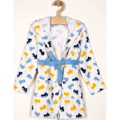 Blukids - Szlafrok dziecięcy 80-98 cm. Białe szlafroki chłopięce Blukids, bez wzorów, z bawełny, z kapturem. W wyprzedaży za 79,90 zł.
