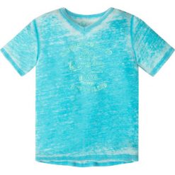 T-shirty chłopięce: T-shirt „used” bonprix turkusowy z nadrukiem
