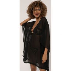 Dorina - Narzutka plażowa Kaftan. Czarne stroje kąpielowe damskie Dorina, s, bez wzorów, z poliesteru. Za 119,90 zł.