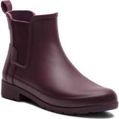 Kalosze HUNTER - Org Refined Chelsea WFS1017RMA Oxblood. Czerwone kalosze damskie Hunter, bez wzorów, z tworzywa sztucznego. W wyprzedaży za 389,00 zł.