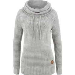 Sweter bonprix jasnoszary melanż. Szare swetry klasyczne damskie bonprix. Za 89,99 zł.