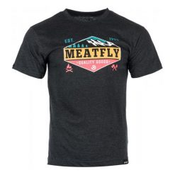 T-shirty męskie z nadrukiem: Meatfly T-Shirt Męski Bugler 2 L Ciemnoszary
