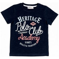Minoti Chłopięcy T-Shirt Heritage 104 - 110 Niebieski. Niebieskie t-shirty chłopięce marki MINOTI, z napisami. Za 33,00 zł.