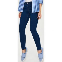 Jeansy skinny mid waist - Niebieski. Niebieskie rurki damskie Sinsay. Za 39,99 zł.