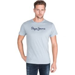 Pepe Jeans Eggo Koszulka Niebieski Szary. Szare podkoszulki męskie Pepe Jeans, s, z nadrukiem, z bawełny, z krótkim rękawem. Za 145,95 zł.