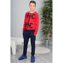 Czerwona Bluza Dziecięca NDZ9023. Czerwone bluzy chłopięce marki Fasardi. Za 39,00 zł.