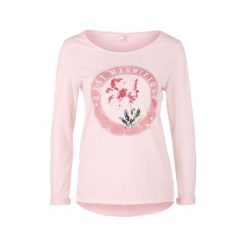 S.Oliver T-Shirt Damski Xs Różowy. Różowe koszulki damskie S.Oliver, s, z nadrukiem, z okrągłym kołnierzem. W wyprzedaży za 80,00 zł.
