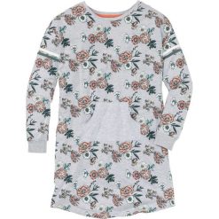 Koszula nocna z kieszonką kangurką bonprix jasnoszary melanż z nadrukiem. Szare koszule nocne damskie bonprix, z nadrukiem. Za 44,99 zł.