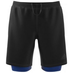 Adidas Spodenki Speed Br Sh2In1 Black/Collegiate Royal 2xl. Czarne spodenki sportowe męskie Adidas, ze skóry, sportowe. W wyprzedaży za 179,00 zł.