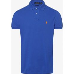 Polo Ralph Lauren - Męska koszulka polo – Custom Slim Fit, niebieski. Niebieskie koszulki męskie Polo Ralph Lauren, s, bez wzorów, z bawełny, bez rękawów. Za 449,95 zł.