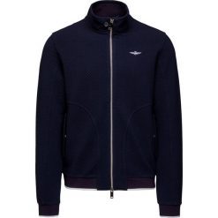 Bluza AERONAUTICA MILITARE. Niebieskie bluzy męskie Aeronautica Militare, bez wzorów, z tkaniny, ze stójką, bez rękawów, bez kaptura. Za 1100,00 zł.