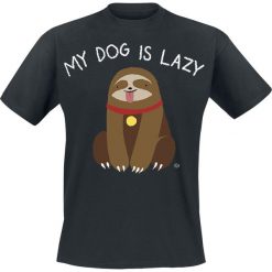 T-shirty męskie: Goodie Two Sleeves My Dog Is Lazy T-Shirt czarny