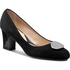 Półbuty SOLO FEMME - 82810-02-020/000-04-00 Czarny. Szare półbuty damskie marki Solo Femme, z materiału, na szpilce. W wyprzedaży za 219,00 zł.