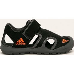 Adidas Performance - Sandały dziecięce Capitain Toey. Czarne sandały dziewczęce adidas Performance, z materiału, bez zapięcia. Za 199,90 zł.
