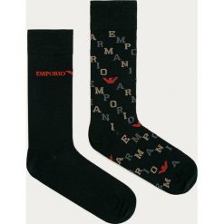 Emporio Armani - Skarpetki (2-pack). Niebieskie skarpetki męskie Emporio Armani, bez wzorów, z elastanu. Za 89,90 zł.