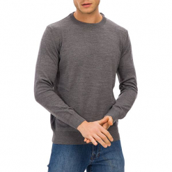 Sweter w kolorze szarym. Szare swetry klasyczne męskie GALVANNI, m, z okrągłym kołnierzem. W wyprzedaży za 229,95 zł.