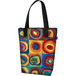 Torebka "Viva" ze wzorem - (S)34 x (W)38 x (G)9 cm. Szare torebki klasyczne damskie Bertoni, z tkaniny. W wyprzedaży za 69,95 zł.