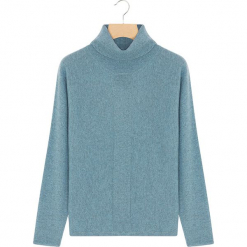 Kaszmirowy sweter w kolorze niebieskim. Niebieskie golfy damskie Rodier, z kaszmiru. W wyprzedaży za 391,95 zł.