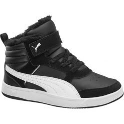 Buciki niemowlęce chłopięce: buty dziecięce Puma Rebound Puma czarno-białe
