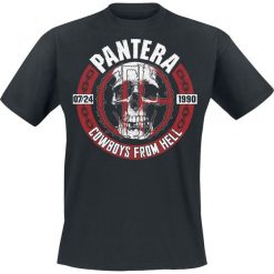 Pantera Skull Circle T-Shirt czarny. Czarne koszulki męskie Pantera, l, z nadrukiem, z okrągłym kołnierzem, krótkie. Za 74,90 zł.