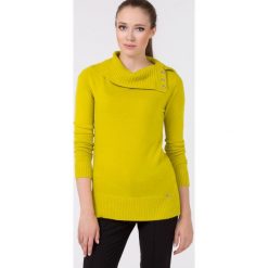 Kardigany damskie: Sweter z wywijanym kołnierzem