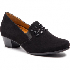 Półbuty CAPRICE - 9-24300-21 Black Suede 004. Czarne creepersy damskie Caprice, ze skóry, na obcasie. Za 229,90 zł.