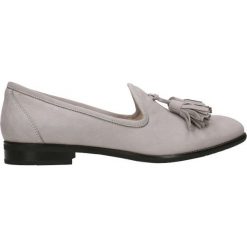 Mokasyny GELA. Szare mokasyny damskie marki Gino Rossi, ze skóry, eleganckie. Za 199,90 zł.