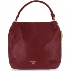 Guess Torebka Damska Burgund. Czerwone torebki klasyczne damskie marki Guess, z aplikacjami, na ramię. W wyprzedaży za 599,00 zł.